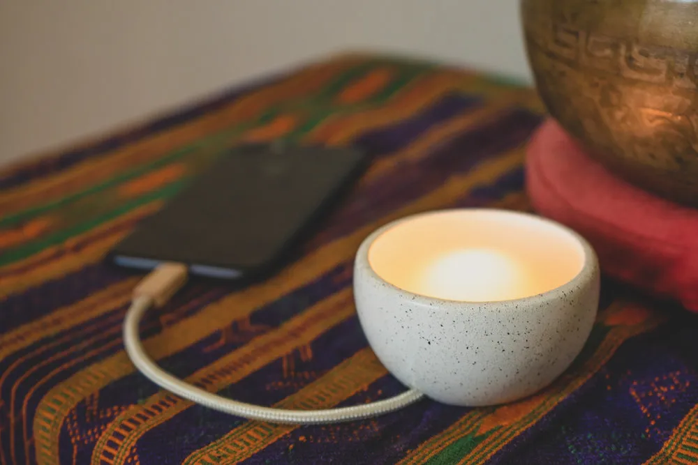 Close-up of the Candle hardware device